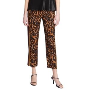 KOBI HALPERIN Women’s Aria Side-Stripe Animal-Print Cropped Pants